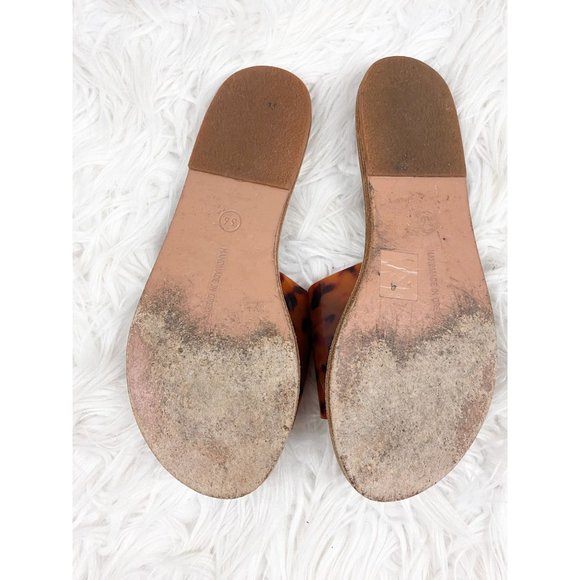 Ancient Greek Sandals Brown Tan Slip on Boho Slides Size 36 / US 6 - Picture 3 of 3
